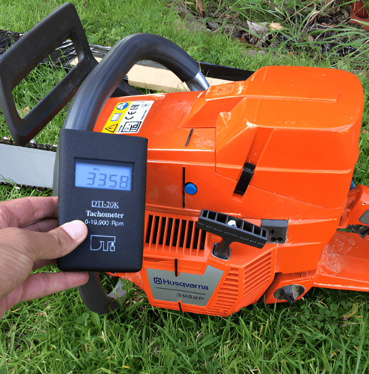 RPM results on a tachometer