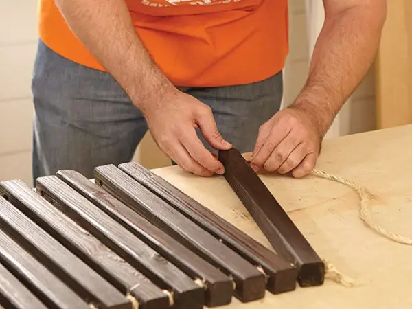 diy wooden door mat