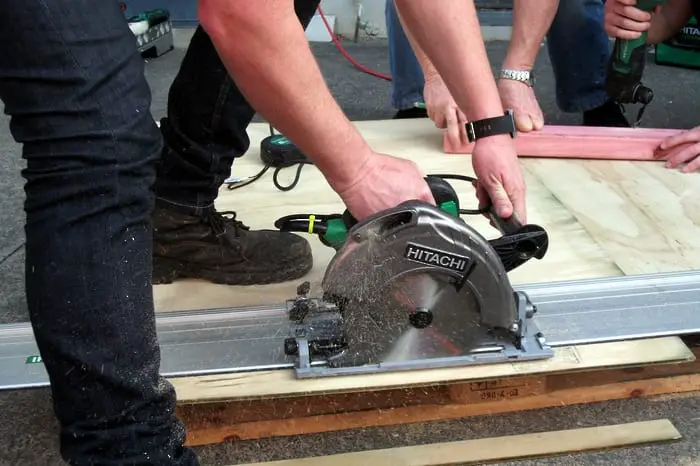 Cutting With Hitachi Circular Saw