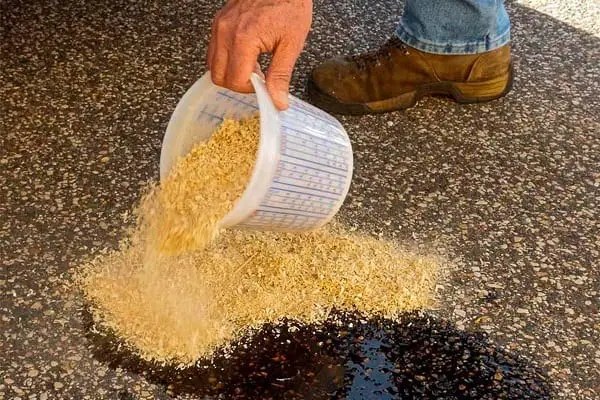 sawdust as mess cleaner