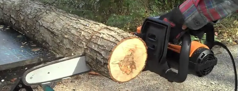 electric powered chainsaw